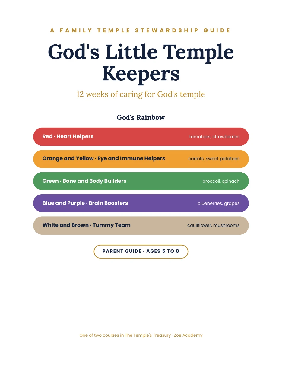 Cover of God's Little Temple Keepers, a family temple stewardship guide for ages 5 to 8