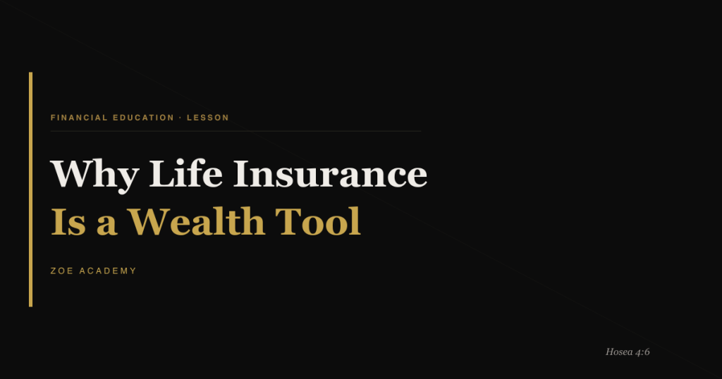 Why Life Insurance Is a Wealth Tool - Zoe Academy featured image